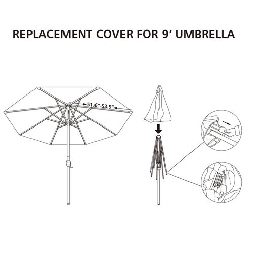 SunriseOutdoorLTD Umbrella Replacement Canopy & Reviews Wayfair